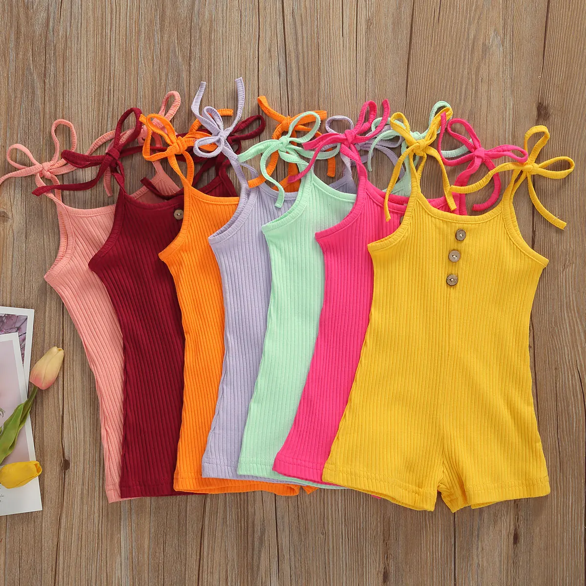 Baby Girls clothes off shoulder Button solid Romper strap cotton sleeveless lovely Jumpsuit Summer Rompers
Baby Girls clothes off shoulder Button solid Romper strap cotton sleeveless lovely Jumpsuit Summer Rompers