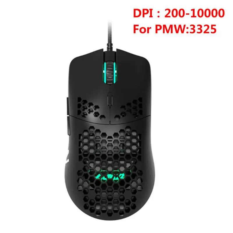 AJ390 Lightweight Wired Mouse Hollow-out Gaming Mouce Mice 6 DPI Adjustable 7Key 203B