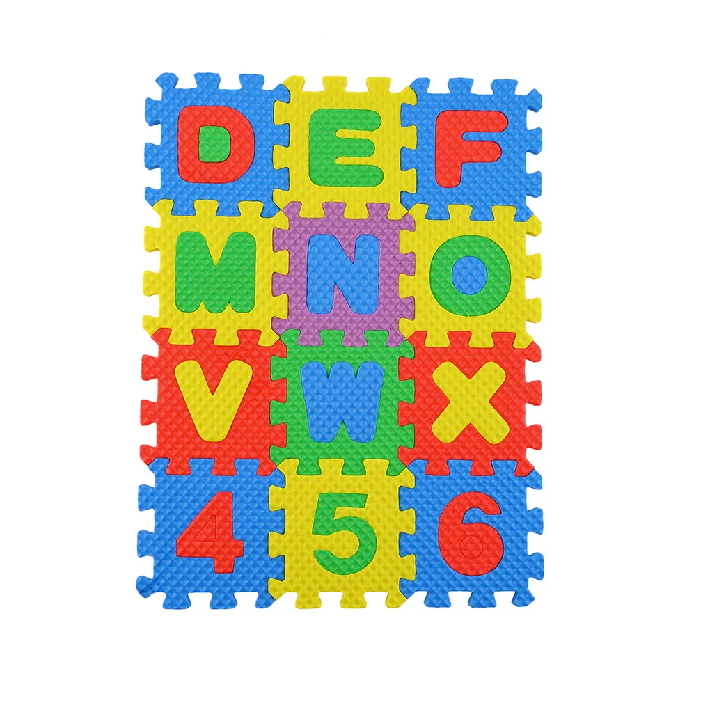 36pcs/Set Alphabet Letters Numerals Puzzle Colourful Kids Rug Play Mat Soft Floor Crawling Puzzle Kids Educational Toys
36pcs/Set Alphabet Letters Numerals Puzzle Colourful Kids Rug Play Mat Soft Floor Crawling Puzzle Kids Educational Toys
