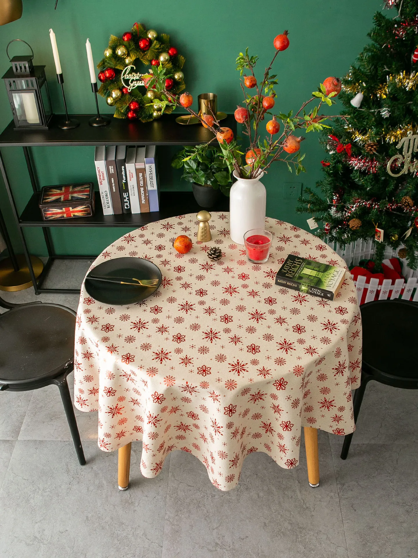 Cotton Linen Christmas Tablecloth Snowflake Prints Round Table Cover Washable Table Cloth Christmas Decorations for Home Table
Cotton Linen Christmas Tablecloth Snowflake Prints Round Table Cover Washable Table Cloth Christmas Decorations for Home Table