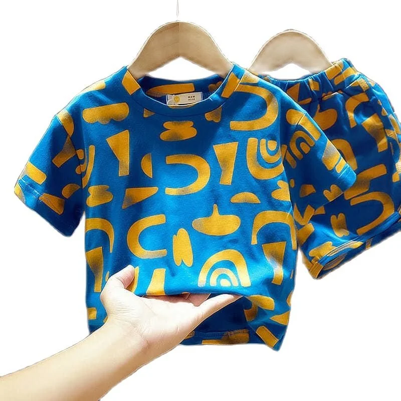 Boys Short-sleeved Suit 2021 Summer New Graffiti Short-sleeved Two-piece Cotton Suit Korean Version of the Tide P4028
Boys Short-sleeved Suit 2021 Summer New Graffiti Short-sleeved Two-piece Cotton Suit Korean Version of the Tide P4028
