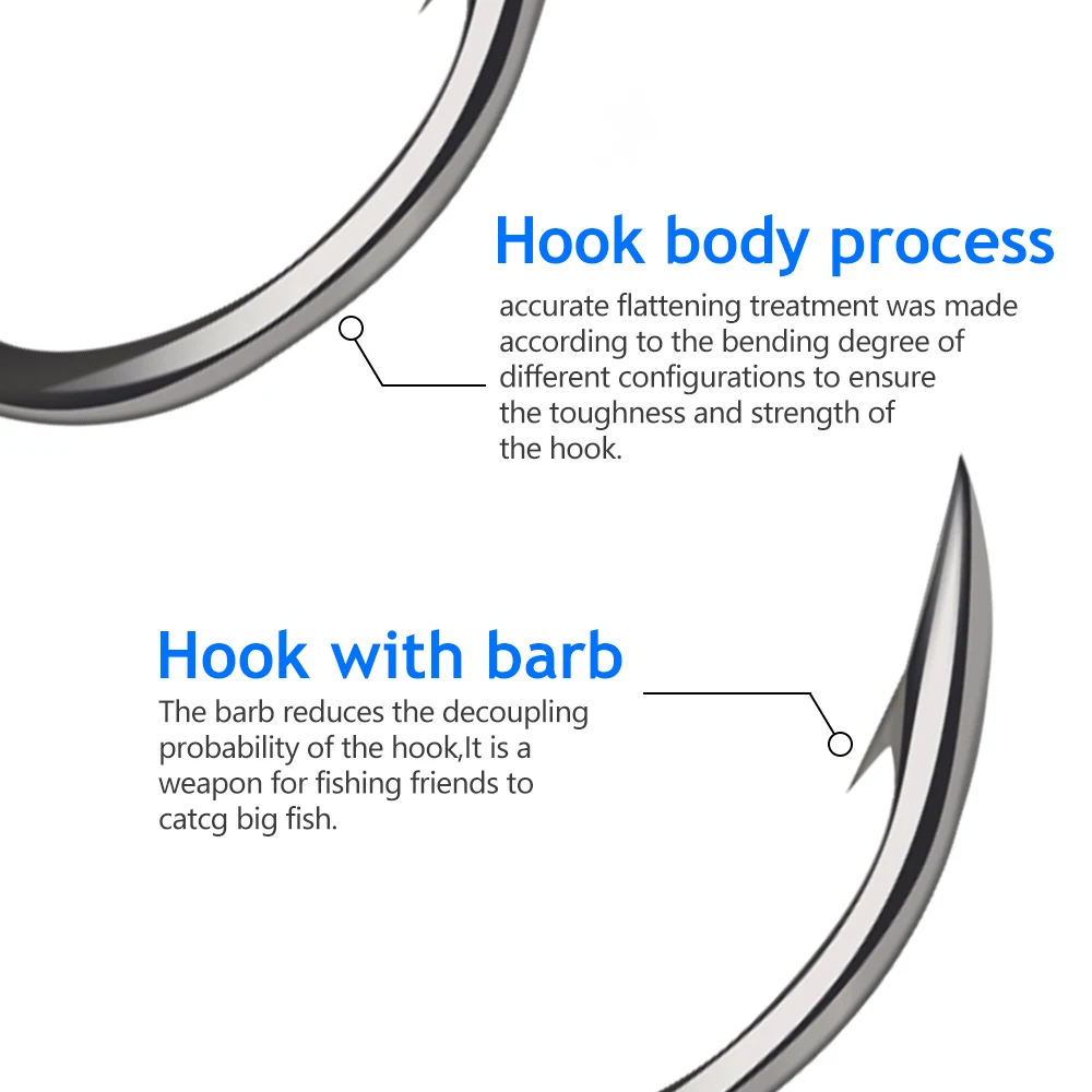 DNDYUJU 50 PCS Fishing Hooks Set Carbon Steel Single Circle Fishhook Fly Fishing Jip Barbed Carp Hooks Sea Tackle Accessories
DNDYUJU 50 PCS Fishing Hooks Set Carbon Steel Single Circle Fishhook Fly Fishing Jip Barbed Carp Hooks Sea Tackle Accessories