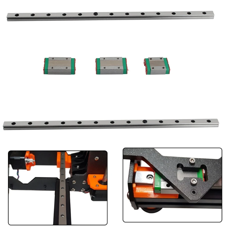 Linear Rail Guide Support Kit for Prusa i3 mk3s Y-Axis Hiwin MGN Accessories