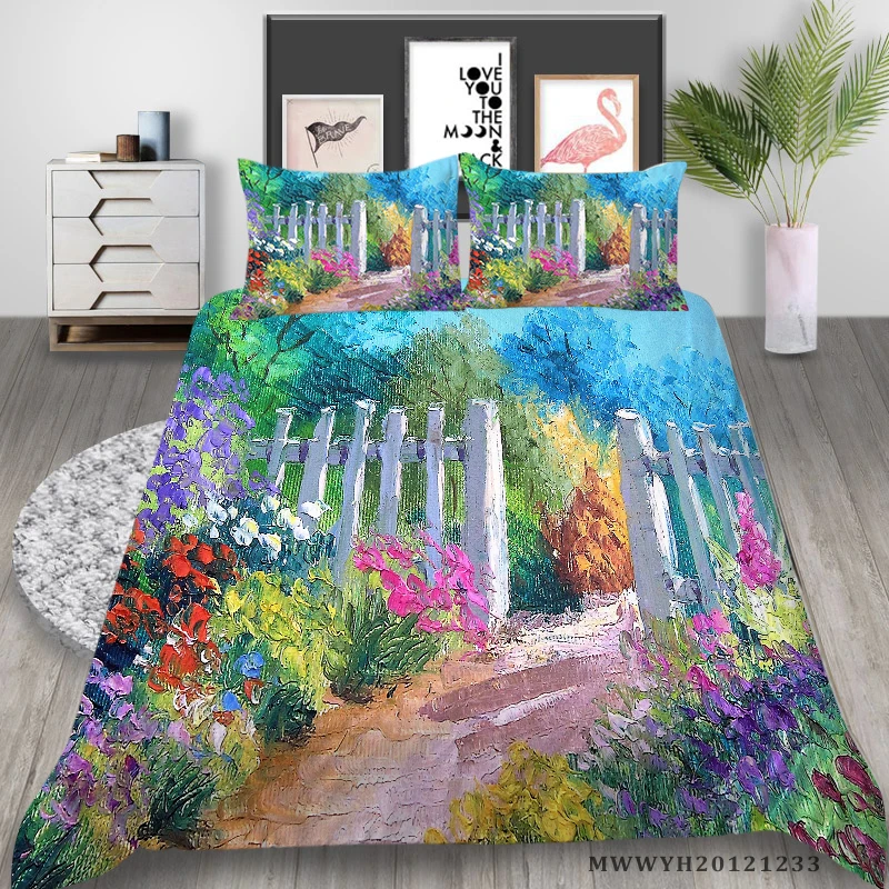Домашний текстиль, пейзаж, картина маслом, красочный комплект постельного белья, роскошный комплект пододеяльника, 2/3 шт., наволочка, Прямая ... 
Домашний текстиль, пейзаж, картина маслом, красочный комплект постельного белья, роскошный комплект пододеяльника, 2/3 шт., наволочка, Прямая ...