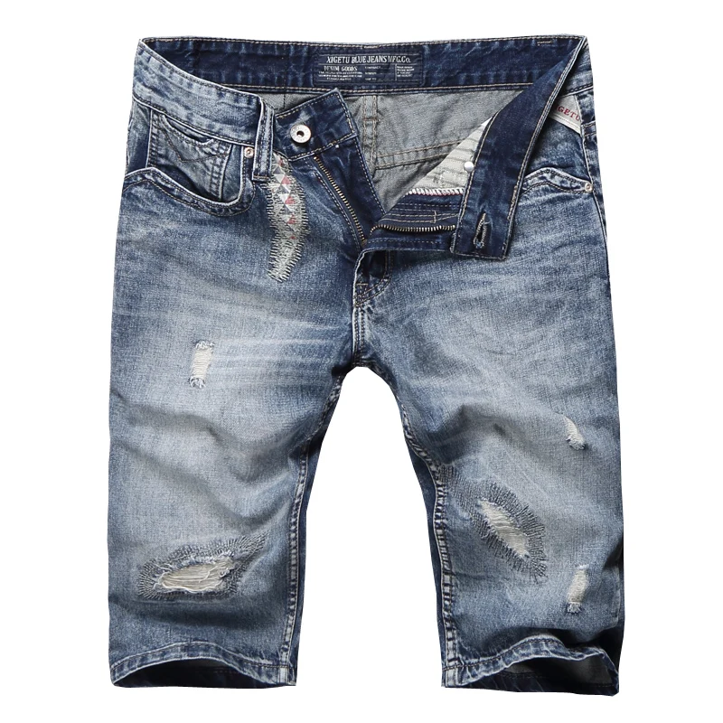 Summer Italian Fashion Men Jeans Retro Blue Destroyed Embroidery Ripped Denim Shorts Patches Designer Hip Hop Short Jeans Men
Summer Italian Fashion Men Jeans Retro Blue Destroyed Embroidery Ripped Denim Shorts Patches Designer Hip Hop Short Jeans Men