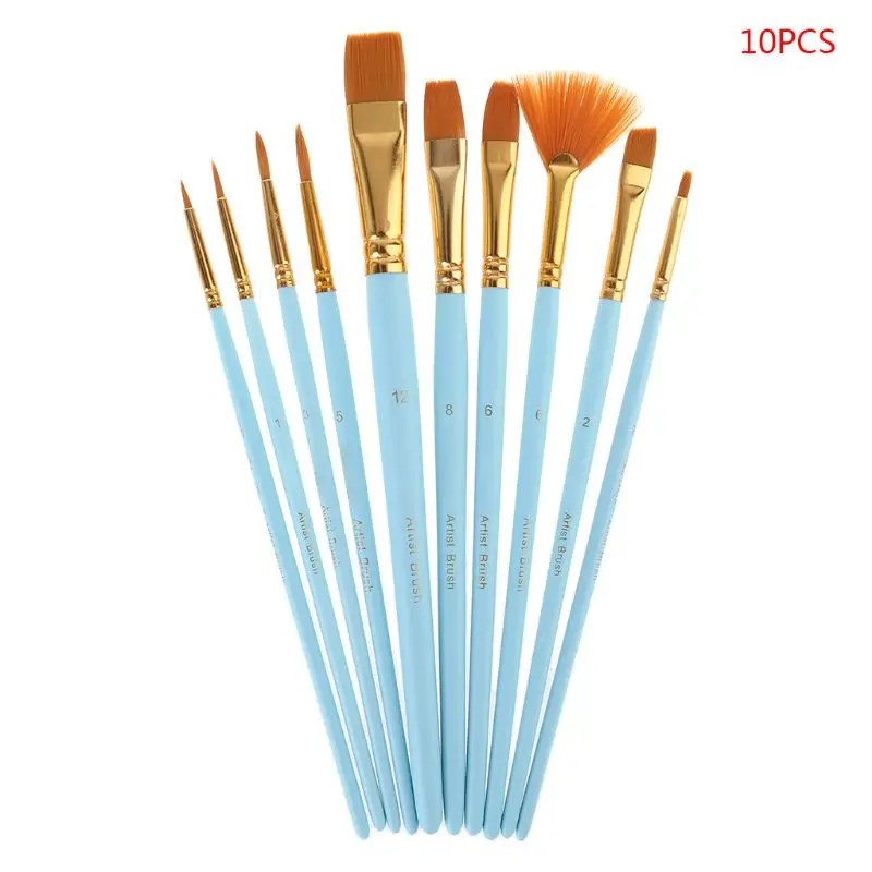10Pcs Paint Brushes Set Nylon Hair Painting Brush Oil Acrylic Watercolor Pen Professional Art Supplies
10Pcs Paint Brushes Set Nylon Hair Painting Brush Oil Acrylic Watercolor Pen Professional Art Supplies