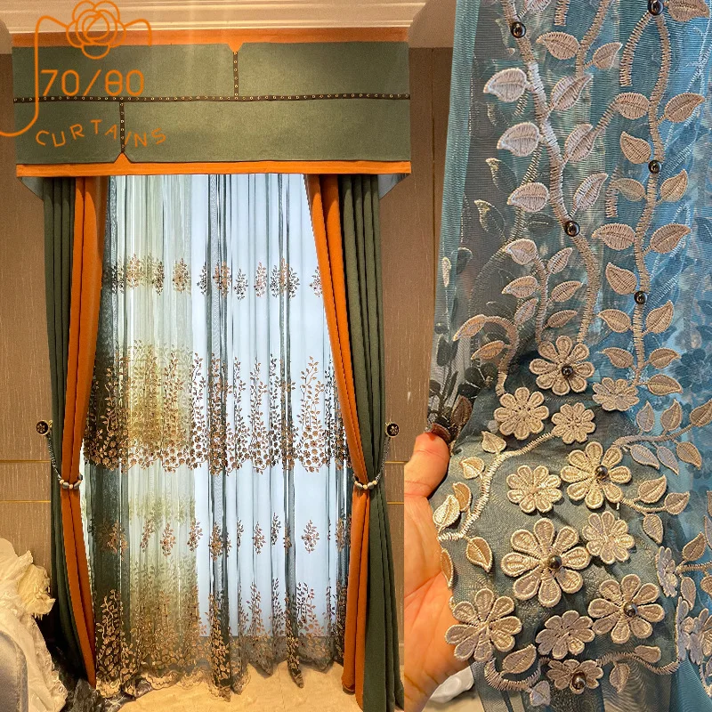 Embossed Embroidered Beaded Window Screen Thickened Solid Color Curtains for Living Room Bedroom Custom Finished Valance
Embossed Embroidered Beaded Window Screen Thickened Solid Color Curtains for Living Room Bedroom Custom Finished Valance