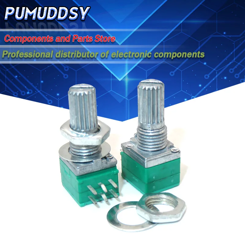 5PCS RK097G 10K single linked potentiometer B10K with a switch audio 6pin shaft 15mm amplifier sealing potentiometer
5PCS RK097G 10K single linked potentiometer B10K with a switch audio 6pin shaft 15mm amplifier sealing potentiometer