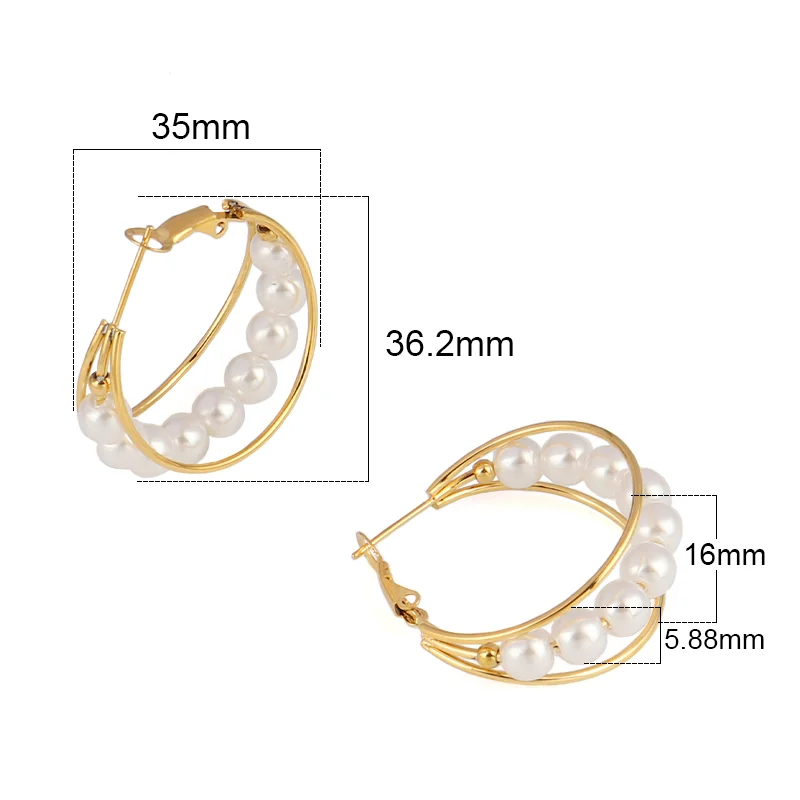 Punk Big Earrings Pearl Earrings Stainless Steel Earrings For Women 2020 Fashion Earrings Hoops Earrings Pearl Charm Earrings 
Punk Big Earrings Pearl Earrings Stainless Steel Earrings For Women 2020 Fashion Earrings Hoops Earrings Pearl Charm Earrings