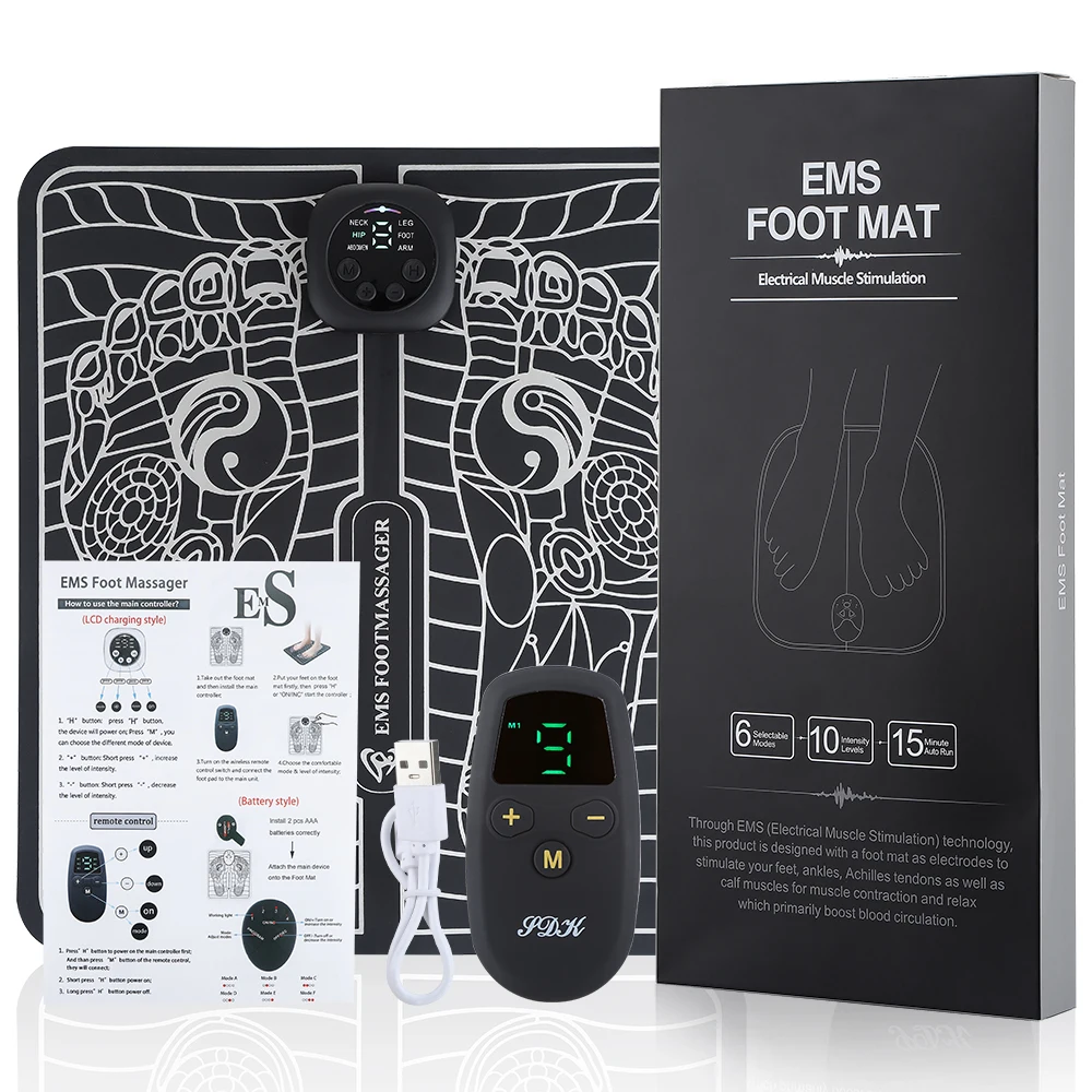 EMS Foot Mat Massage Feet For Muscle Contraction Relax Shape Legs Boost Blood Circulation Relieve Ache Pain Health Care USB
EMS Foot Mat Massage Feet For Muscle Contraction Relax Shape Legs Boost Blood Circulation Relieve Ache Pain Health Care USB