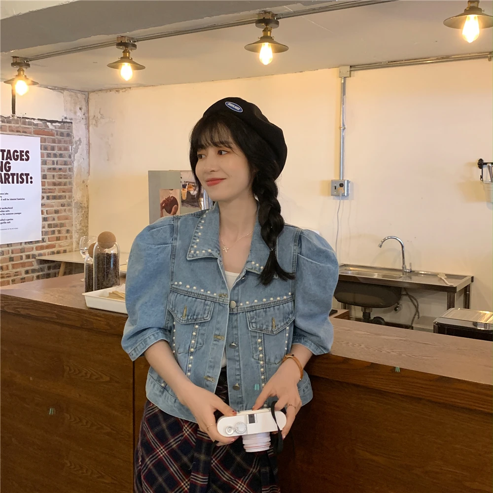 Retro Denim Jacket Women's Short Summer 2021 New Korean Style Versatile Loose Jacket for Students Ins Fashion
Retro Denim Jacket Women's Short Summer 2021 New Korean Style Versatile Loose Jacket for Students Ins Fashion
