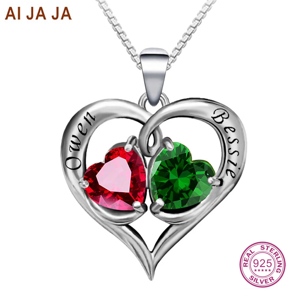 AIJAJA 925 Sterling Silver Custom Name Heart Couples Engagement Necklace Pendant for Women Personalized Birthstone Jewelry Gifts
AIJAJA 925 Sterling Silver Custom Name Heart Couples Engagement Necklace Pendant for Women Personalized Birthstone Jewelry Gifts