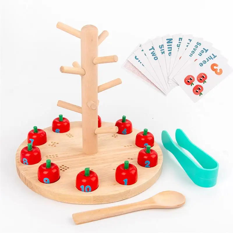 23pcs Wooden Apple Tree Counting Apples Toy kids Learning Mathematics Early Childhood Education Cognitive Parent-child Teaching
23pcs Wooden Apple Tree Counting Apples Toy kids Learning Mathematics Early Childhood Education Cognitive Parent-child Teaching