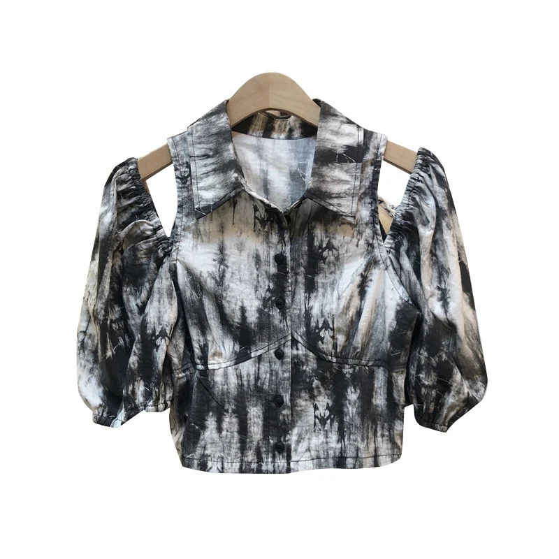 GALCAUR Single Breasted Print Shirt For Women Lapel Collar Puff Short Sleeve Hit Color Slim Blouses Female 2021 Clothing Summer
GALCAUR Single Breasted Print Shirt For Women Lapel Collar Puff Short Sleeve Hit Color Slim Blouses Female 2021 Clothing Summer