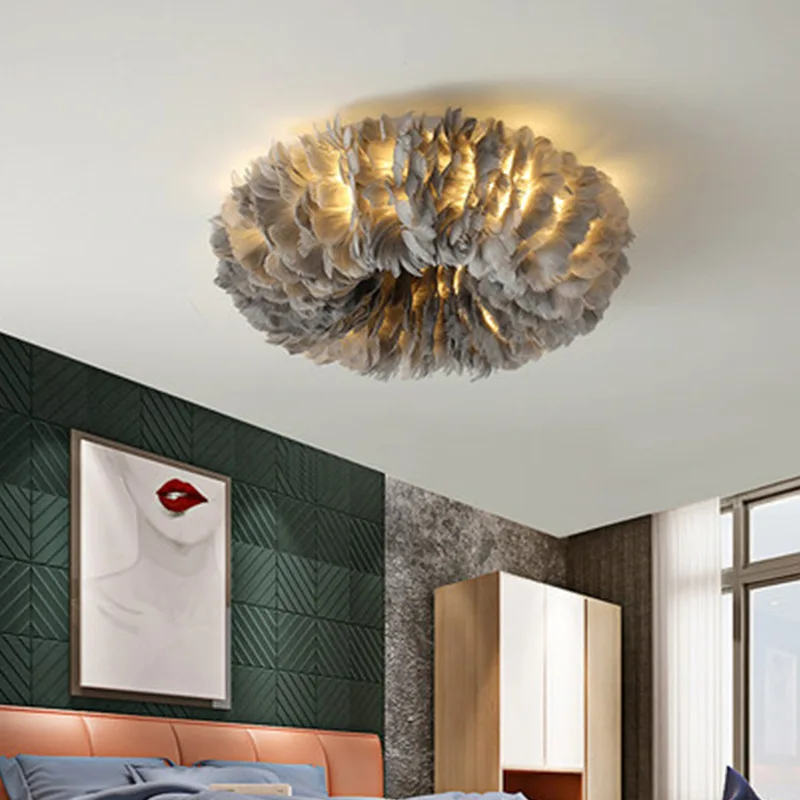 Nordic creative children's feather ceiling lamp modern simple bedroom room warm romantic children's room LED ceiling lamp
Nordic creative children's feather ceiling lamp modern simple bedroom room warm romantic children's room LED ceiling lamp