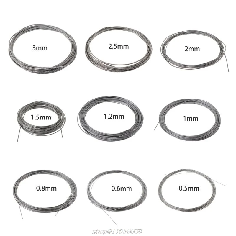 New 10m 304 Stainless Steel Wire Rope Soft Fishing Lifting Cable 77 Clothesline J27 21 Dropshipping
New 10m 304 Stainless Steel Wire Rope Soft Fishing Lifting Cable 77 Clothesline J27 21 Dropshipping