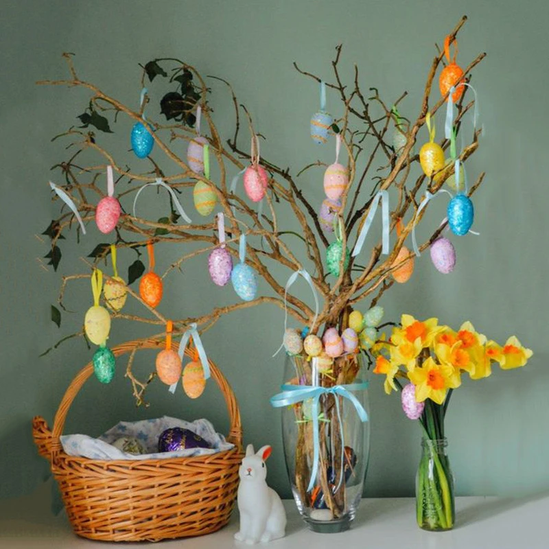 6ps Happy Easter Decor Colorful Easter Tree Decoration Plastic Eggs Hanging Pendant Mixed Color Easter Party Decoration for Home
6ps Happy Easter Decor Colorful Easter Tree Decoration Plastic Eggs Hanging Pendant Mixed Color Easter Party Decoration for Home