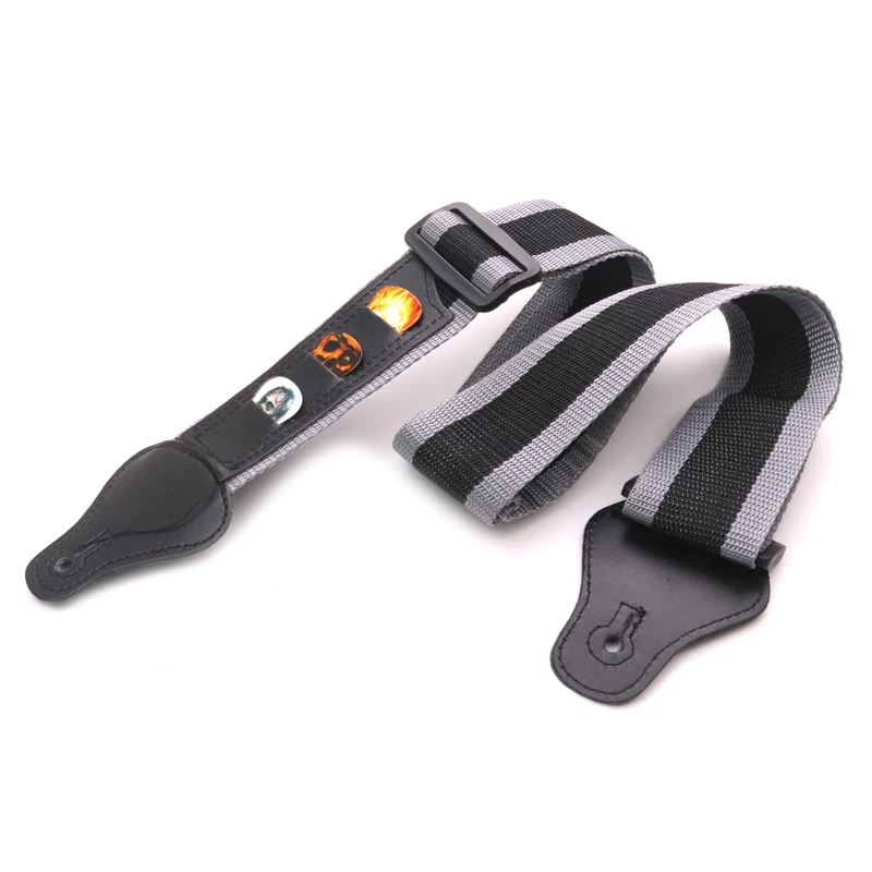 Guitar Strap with 6 Pick Holders for Electric/Acoustic Guitar (Nylon Strap with Accessories)
Guitar Strap with 6 Pick Holders for Electric/Acoustic Guitar (Nylon Strap with Accessories)