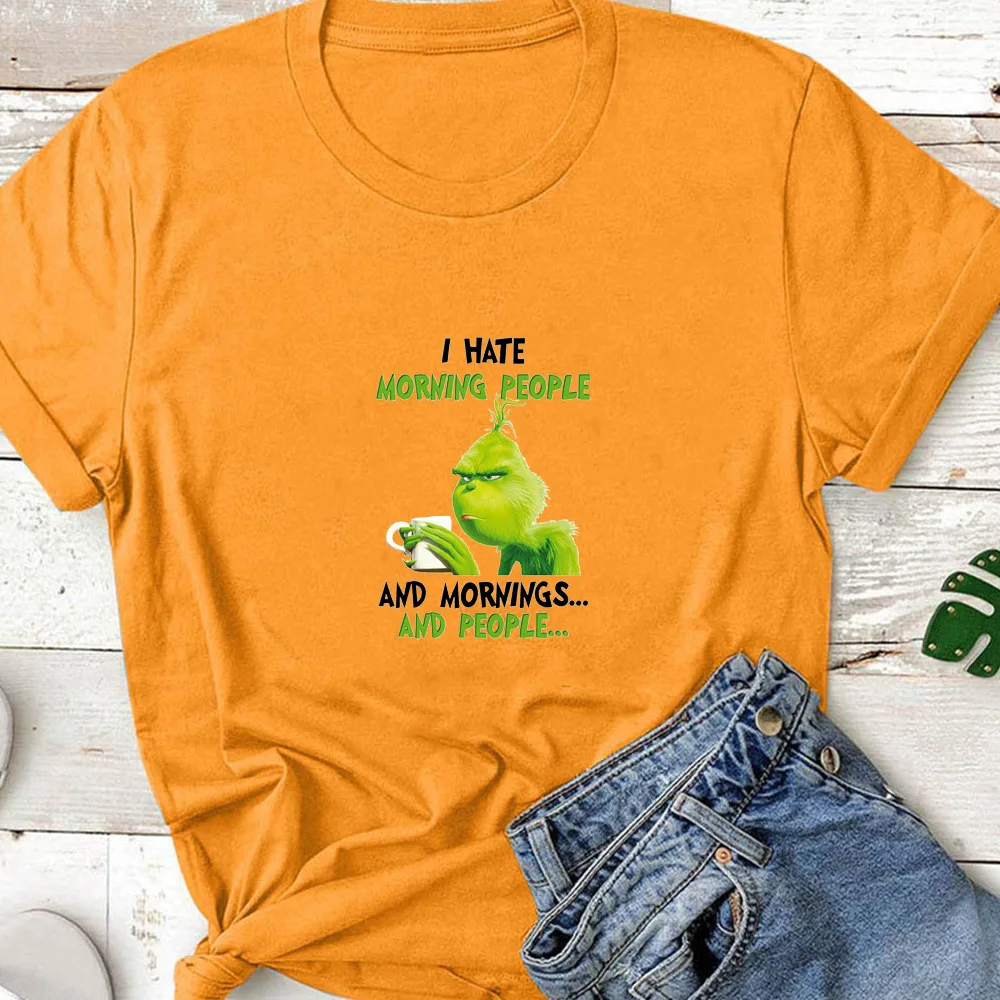 I HATE MORNING PEOPLE Harajuku Pattern T Shirt Women O-Neck Short Sleeve Tshirt Women Funny Printing Femme T-shirts
I HATE MORNING PEOPLE Harajuku Pattern T Shirt Women O-Neck Short Sleeve Tshirt Women Funny Printing Femme T-shirts
