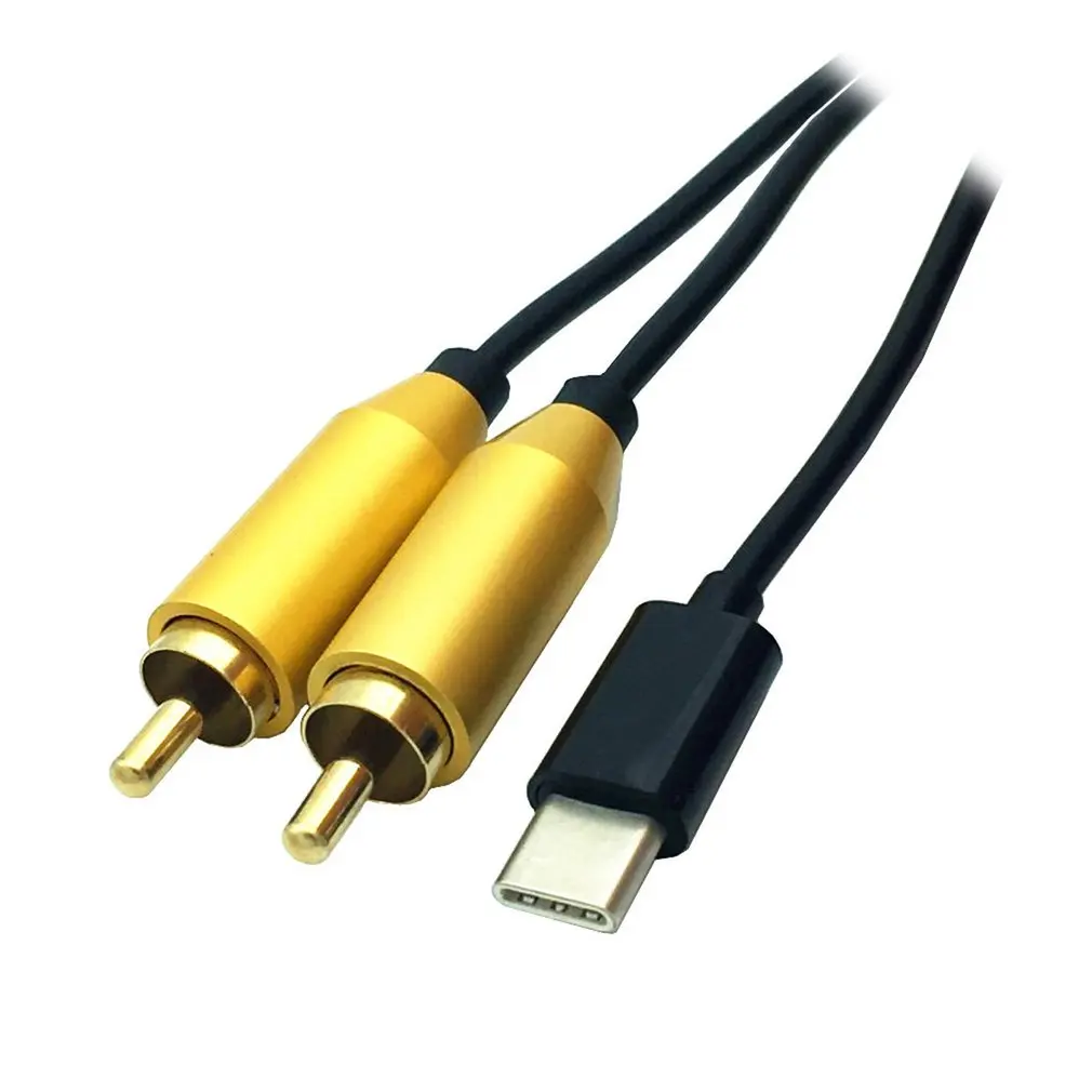 Аудиокабель с разъемом USB Type C на 2 RCA КАБЕЛЬ 2rca Jack типа для iPhone Sumsung Xiaomi колонок