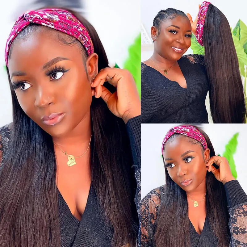 Straight Headband Wigs for Women Remy Human Hair Wigs 150% Glueless None Lace Wig Brizilian Full Machine Made Headband Wig 
Straight Headband Wigs for Women Remy Human Hair Wigs 150% Glueless None Lace Wig Brizilian Full Machine Made Headband Wig