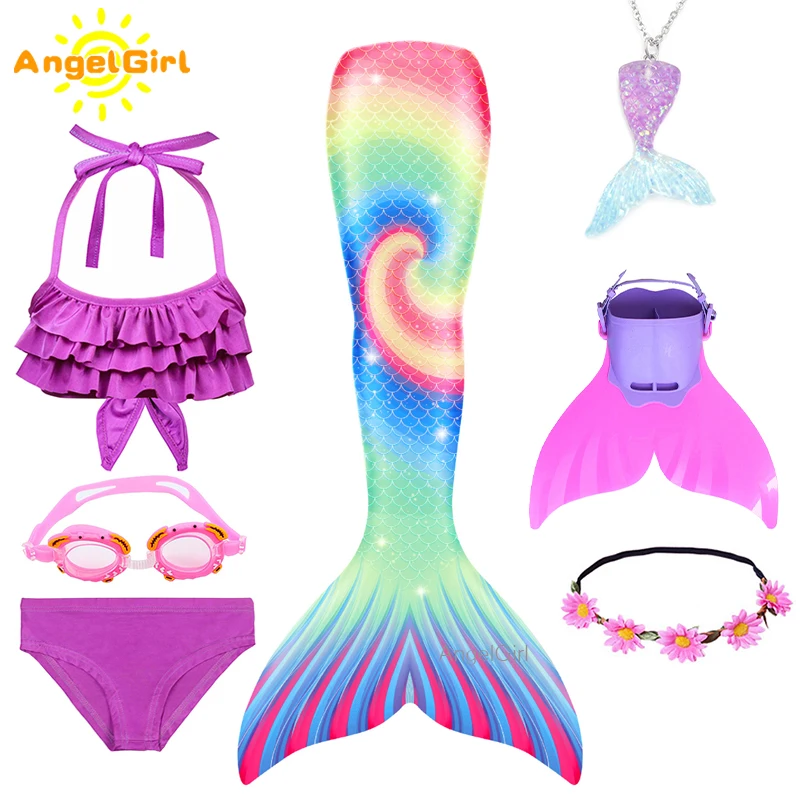 AngelGirl 2021 Fashion Kids Swimmable Mermaid Tail with Flipper for Girl Fantasy Mermaid Cosplay Costume Bikini Christmas Gifts
AngelGirl 2021 Fashion Kids Swimmable Mermaid Tail with Flipper for Girl Fantasy Mermaid Cosplay Costume Bikini Christmas Gifts