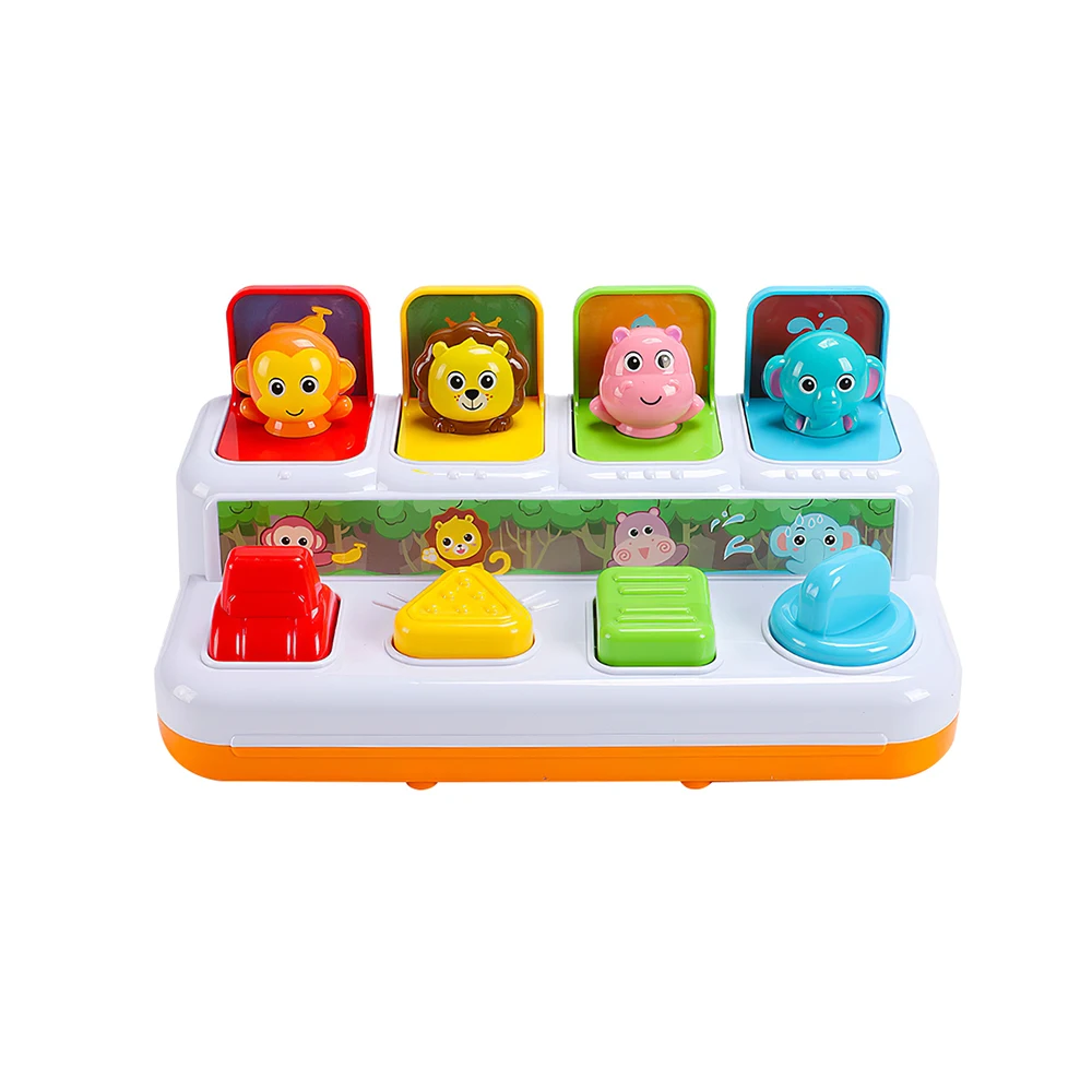 Interactive Pop Up Shape Animals Toy Switch Box Button Box Baby Intelligence Push Doll Toy Baby Learning Development Toy Game
Interactive Pop Up Shape Animals Toy Switch Box Button Box Baby Intelligence Push Doll Toy Baby Learning Development Toy Game
