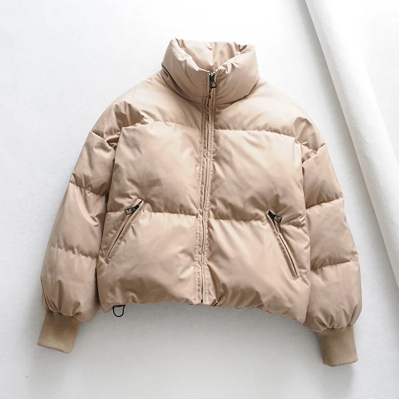 winter women's and clothing 2020 autumn new short stand collar zipper pocket cotton jacket
winter women's and clothing 2020 autumn new short stand collar zipper pocket cotton jacket