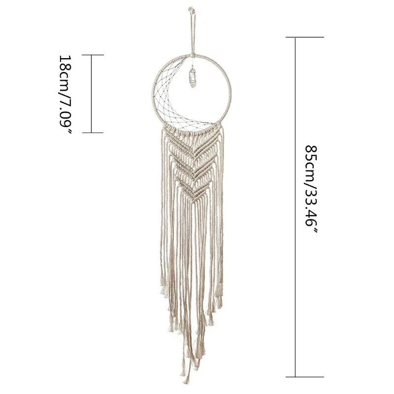 Bohemian Crystal Stone Dream Catcher Handmade Dreamcatcher Macrame Cotton Woven Wall Hanging Boho Decor for Home Wedding
Bohemian Crystal Stone Dream Catcher Handmade Dreamcatcher Macrame Cotton Woven Wall Hanging Boho Decor for Home Wedding