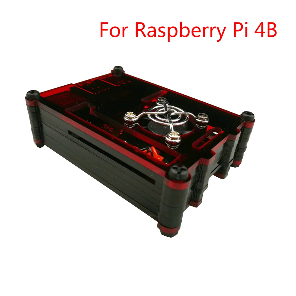 Raspberry Pi 4B Case Acrylic Case Box Cover 9 Layer With Cooling Fan Enclosure Colorful Heat Sink For Raspberri Pi 4 Model B
Raspberry Pi 4B Case Acrylic Case Box Cover 9 Layer With Cooling Fan Enclosure Colorful Heat Sink For Raspberri Pi 4 Model B