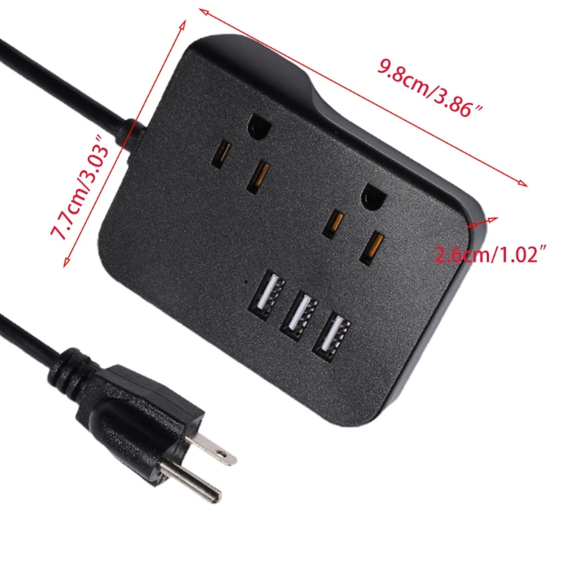Power Strip With 3 USB(5V/2.4A Max Each Port) 1.5M Line Braided Extension Cord Suitable For Cruise, Travel, Home, Office
Power Strip With 3 USB(5V/2.4A Max Each Port) 1.5M Line Braided Extension Cord Suitable For Cruise, Travel, Home, Office