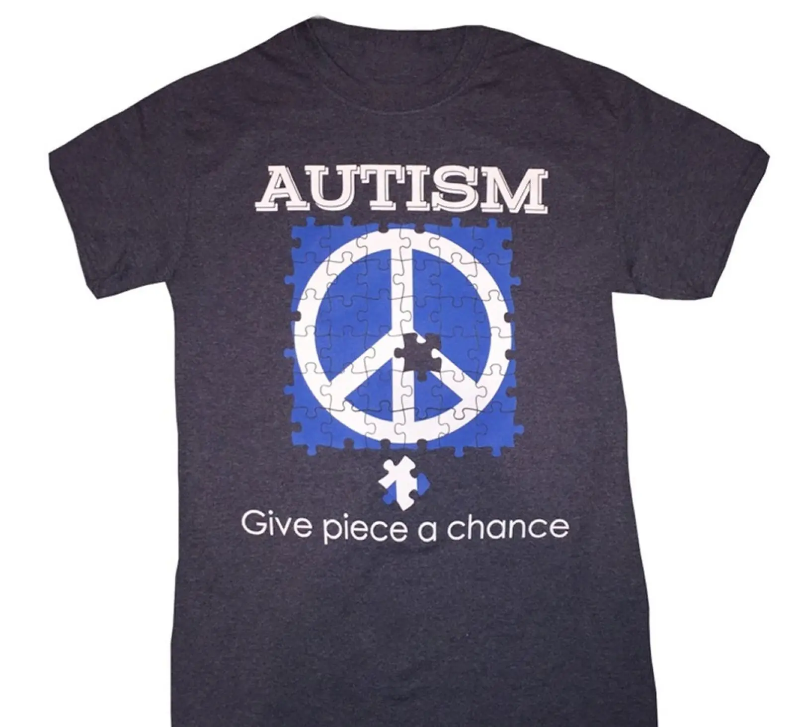 Personalized Cool Design Support Autism Awareness Autism-Give Piece a Chance Puzzle Piece T-Shirt size S-3XL Men's 100% Cotton
Personalized Cool Design Support Autism Awareness Autism-Give Piece a Chance Puzzle Piece T-Shirt size S-3XL Men's 100% Cotton