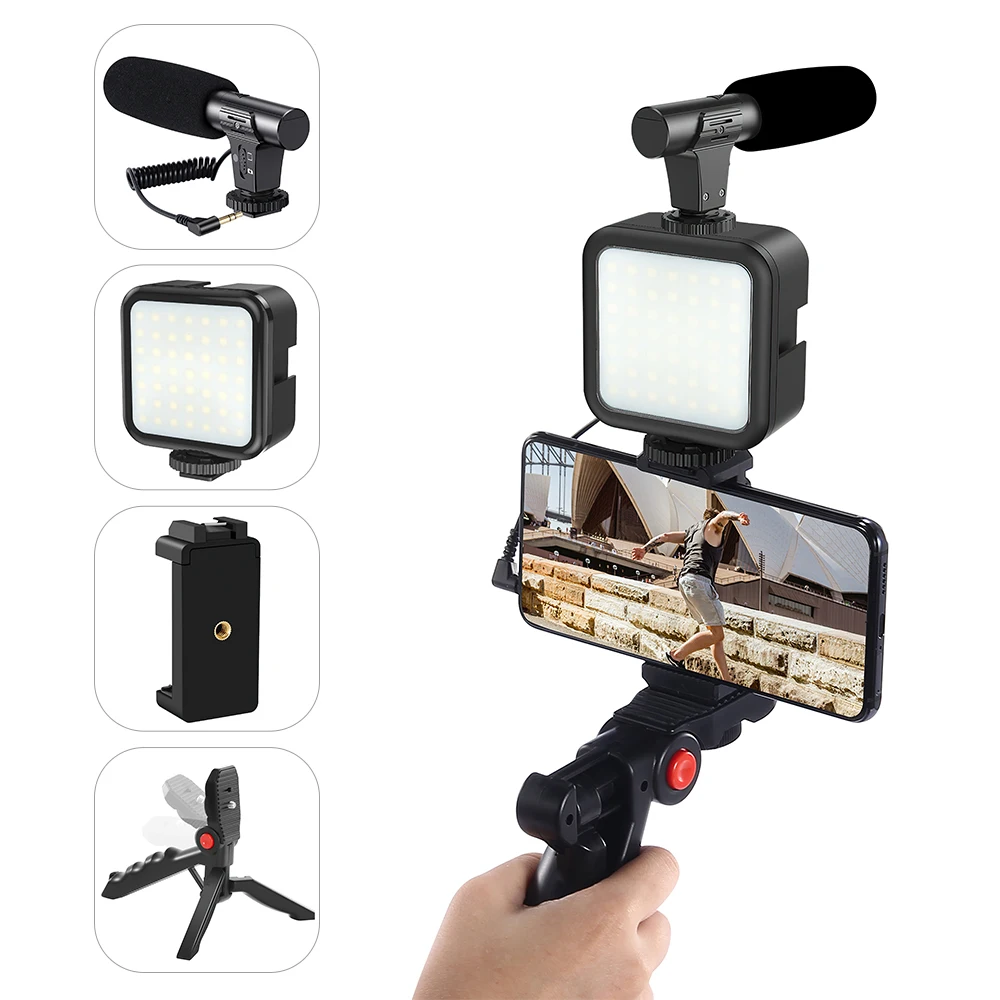 Photography Kits Vlog Shooting Set Video Portable Desktop with LED Light Microphone Tripod for DSLR Camera Smartphone Live
Photography Kits Vlog Shooting Set Video Portable Desktop with LED Light Microphone Tripod for DSLR Camera Smartphone Live