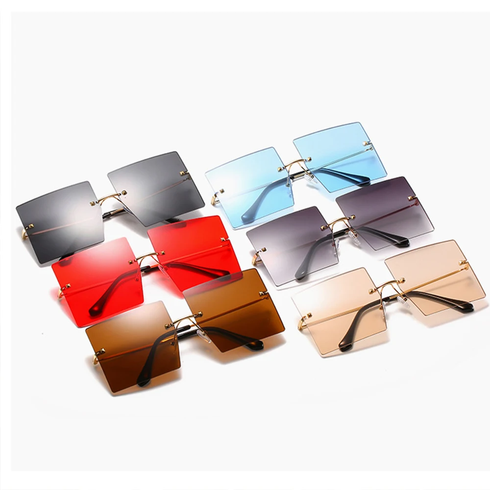 Oversized Rimless Square Sunglasses Women Trendy Fashion Ladies Retro Sun Glasses Sexy Red Brown Tinted Color Lens UV400
Oversized Rimless Square Sunglasses Women Trendy Fashion Ladies Retro Sun Glasses Sexy Red Brown Tinted Color Lens UV400