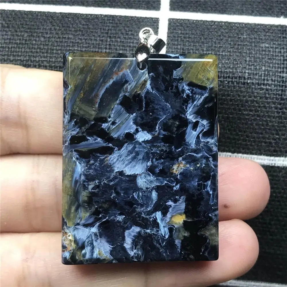 Top Natural Blue Pietersite Necklace Pendant Jewelry For Woman Man Crystal 42x31x6mm Rectangle Beads Silver Namibia Stone AAAAA
Top Natural Blue Pietersite Necklace Pendant Jewelry For Woman Man Crystal 42x31x6mm Rectangle Beads Silver Namibia Stone AAAAA