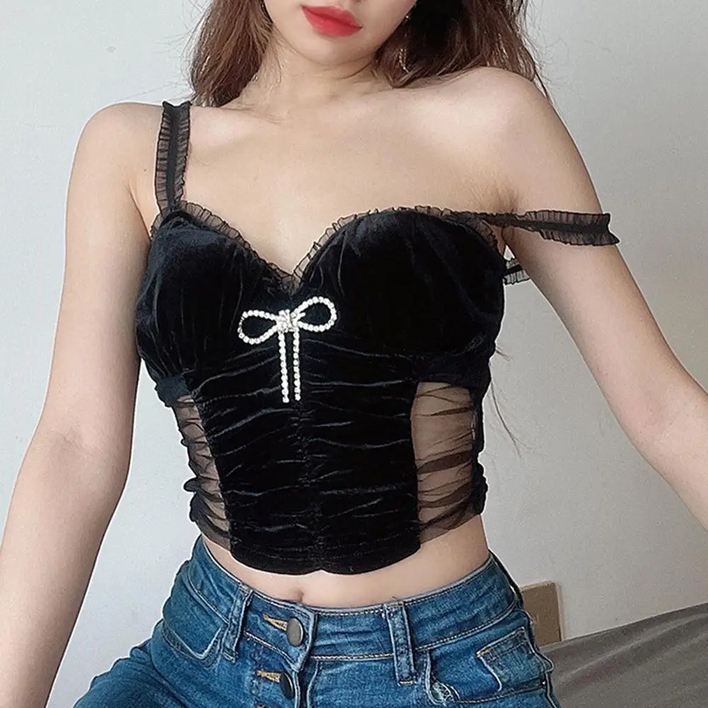 75% Hot Sales!!! Tank Top Sling Rhinestone Creased Design Net Yarn Perspective Vest for Party
75% Hot Sales!!! Tank Top Sling Rhinestone Creased Design Net Yarn Perspective Vest for Party