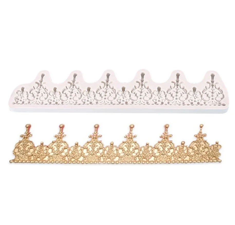 Large European-Style Crown Shape Silicone Mold Fondant Cake Rim Embossed Pattern Chocolate Cake Decoration Baking Tool Clay Mold
Large European-Style Crown Shape Silicone Mold Fondant Cake Rim Embossed Pattern Chocolate Cake Decoration Baking Tool Clay Mold