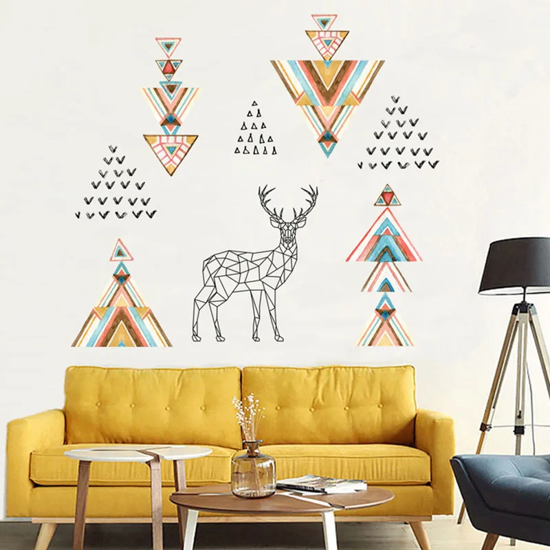 Elk Living Room Wall Stickers Office Backdrop Home Decoration Murals PVC Deer Mysterious Triangle Poster Decorations for Room
Elk Living Room Wall Stickers Office Backdrop Home Decoration Murals PVC Deer Mysterious Triangle Poster Decorations for Room