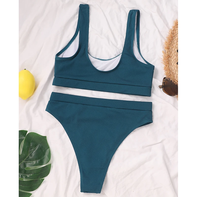 Solid Sports Swimsuit Women 2021 High Waist Bikini Push Up Bathing Suit Beach Bikini Set Separate Swimwear Women Swimming Suit
Solid Sports Swimsuit Women 2021 High Waist Bikini Push Up Bathing Suit Beach Bikini Set Separate Swimwear Women Swimming Suit