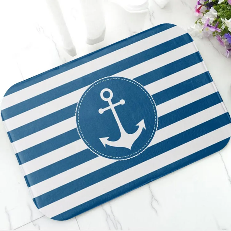 Chic Nautical Blue Anchor and White Striped Bath Mat Rubber Kitchen Carpet Entrance Floor Doormat Mat Cabin Home Decor 50x80cm
Chic Nautical Blue Anchor and White Striped Bath Mat Rubber Kitchen Carpet Entrance Floor Doormat Mat Cabin Home Decor 50x80cm