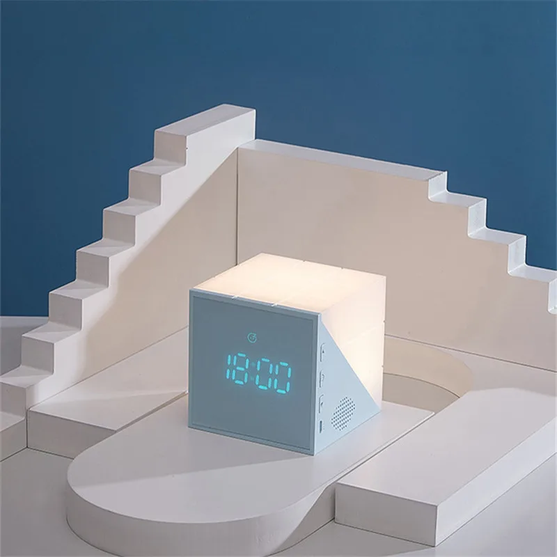 Teenage Cube Alarm Clock Watch Modern LED Night Light Square Table Watch USB Charging Colorful Lights Snooze Temperature Display
Teenage Cube Alarm Clock Watch Modern LED Night Light Square Table Watch USB Charging Colorful Lights Snooze Temperature Display