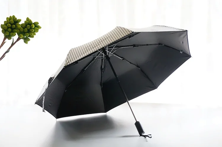Automatic Umbrella Parasol Women Houndstooth Umbrella Uv Protection 8K Strong Parasol Windproof 3 Folding Black and White
Automatic Umbrella Parasol Women Houndstooth Umbrella Uv Protection 8K Strong Parasol Windproof 3 Folding Black and White