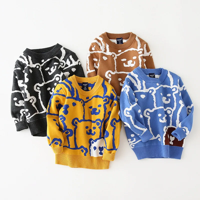 Boys Sweaters Autumn Winter New Kids Cartoon Thicken Knit Sweater Fashion O-Neck Warm Pullover Sweater for Boys Toddler Clothing
Boys Sweaters Autumn Winter New Kids Cartoon Thicken Knit Sweater Fashion O-Neck Warm Pullover Sweater for Boys Toddler Clothing