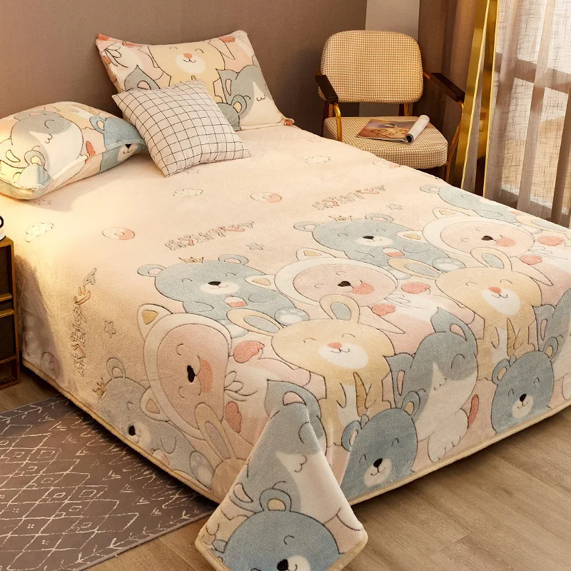 Warm Blanket Version Bed Cover Velvet Bed Sheet Cartoon Bear Thickened Winter Queen King Bedspread Home Decor Coverlid 1.8/2m
Warm Blanket Version Bed Cover Velvet Bed Sheet Cartoon Bear Thickened Winter Queen King Bedspread Home Decor Coverlid 1.8/2m