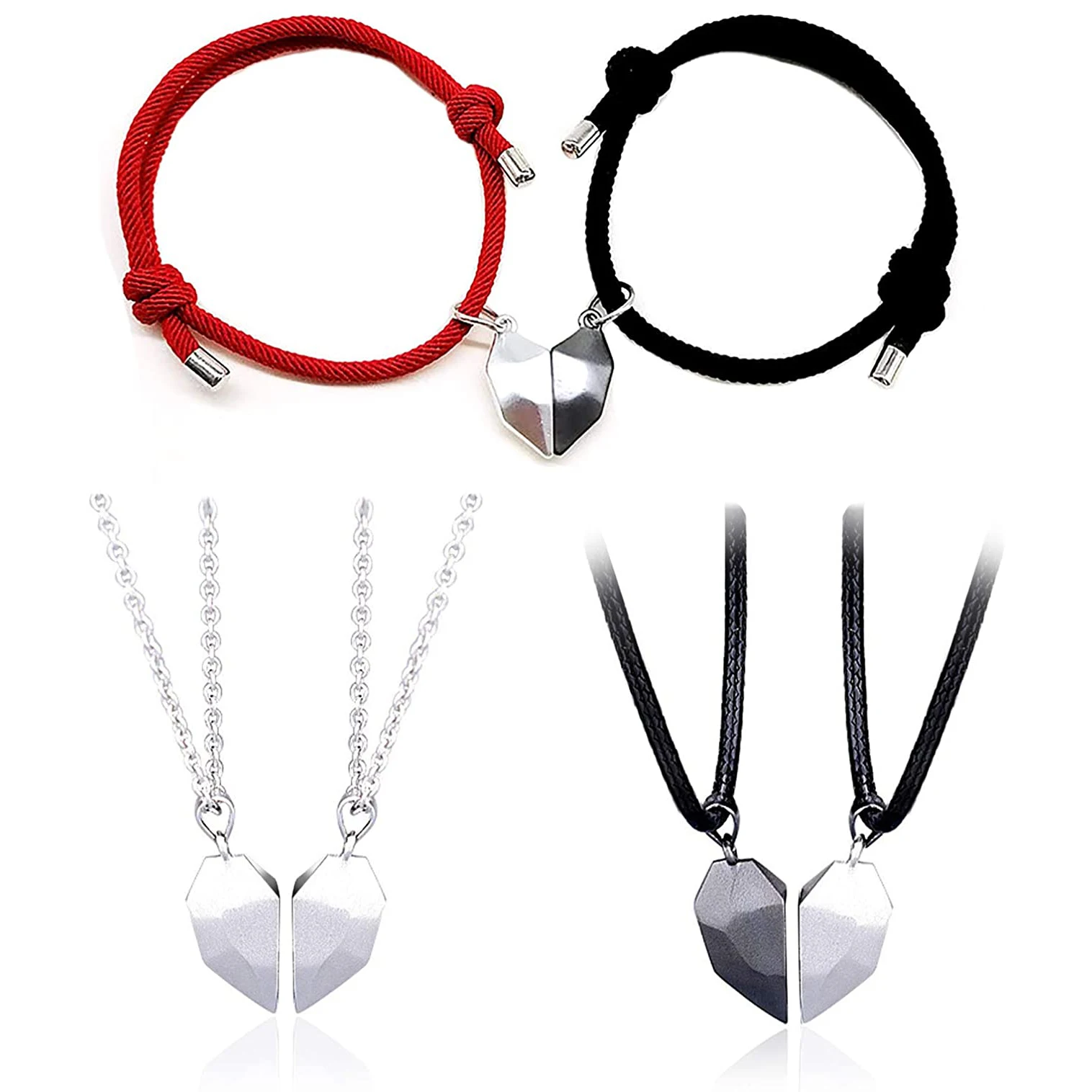 2pcs Heart Wishing Stone Magnetic Couple Bracelets Necklaces Women Men Lovers Magnet Bracelet Pendant Necklace Jewelry Set
2pcs Heart Wishing Stone Magnetic Couple Bracelets Necklaces Women Men Lovers Magnet Bracelet Pendant Necklace Jewelry Set