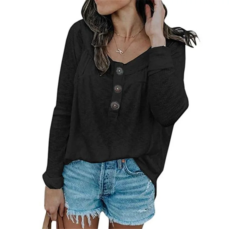 NewExplosive 2019 Autumn And Winter New Women's Round Neck Button Knit Long-sleeved T-shirt Women Sexy Tops Solid Casual
NewExplosive 2019 Autumn And Winter New Women's Round Neck Button Knit Long-sleeved T-shirt Women Sexy Tops Solid Casual