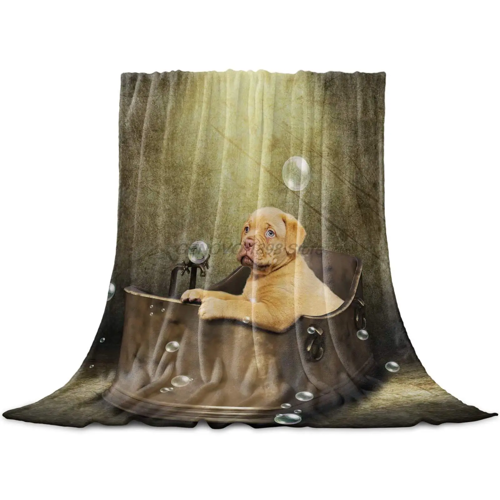 Sweet - Home Fleece Throw Blanket Full Size, Dog Bubble in Bathtub Animal Lightweight Flannel Blankets for Couch Bed Living Room
Sweet - Home Fleece Throw Blanket Full Size, Dog Bubble in Bathtub Animal Lightweight Flannel Blankets for Couch Bed Living Room