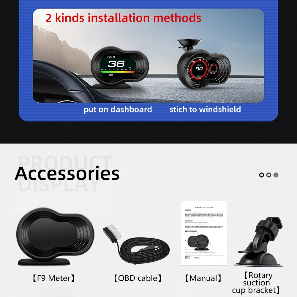 Digital Display For Speedometer, F9, Obd2, Acceleration Monitoring, Turbo Brake Test, Updated Version, Auto Parts HUD
Digital Display For Speedometer, F9, Obd2, Acceleration Monitoring, Turbo Brake Test, Updated Version, Auto Parts HUD