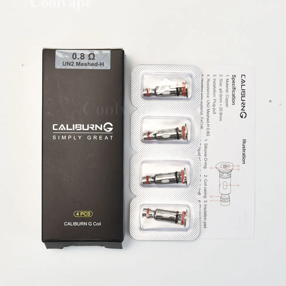 Replacement Caliburn G Coil Mesh Coil 0.8ohm / 1.0ohm coils Head Vaporizer Compatible for vape Caliburn G KOKO Prime Pod 
Replacement Caliburn G Coil Mesh Coil 0.8ohm / 1.0ohm coils Head Vaporizer Compatible for vape Caliburn G KOKO Prime Pod
