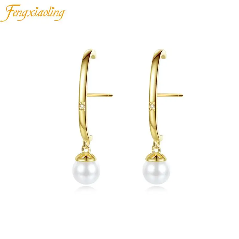 925 Sterling Silver Shell Round Beads Stud Earrings For Women 14k Gold Plated Engagement Earrings Fine Jewelry Cute Accessories
925 Sterling Silver Shell Round Beads Stud Earrings For Women 14k Gold Plated Engagement Earrings Fine Jewelry Cute Accessories